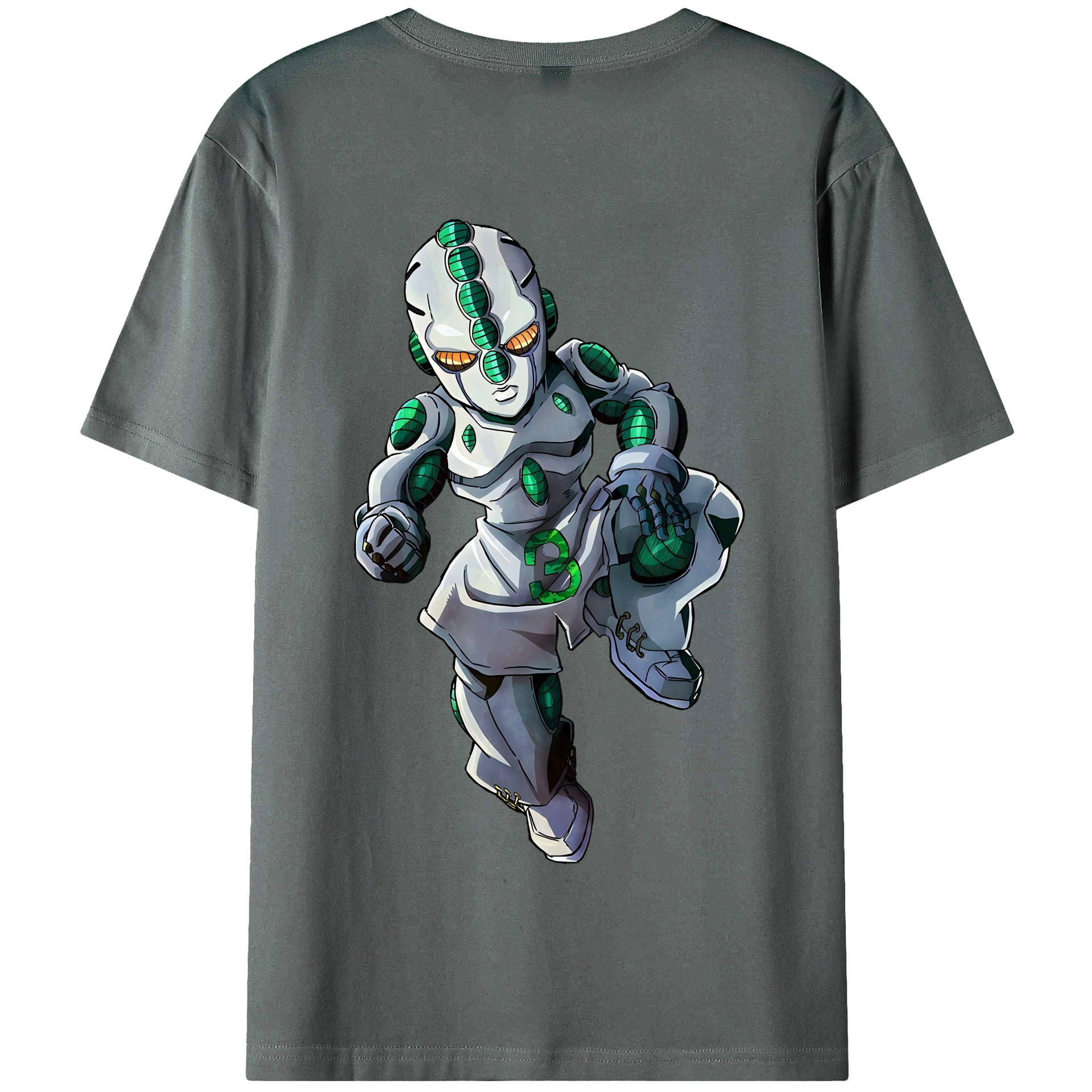 （画像用） ジョジョの奇妙な冒険 広瀨康一 JoJo's Bizarre Adventure Hirose Koichi 綿100％半袖Tシャツ（背面プリント）